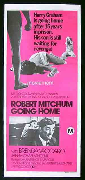 GOING HOME Original Daybill Movie poster Robert Mitchum Brenda Vaccaro