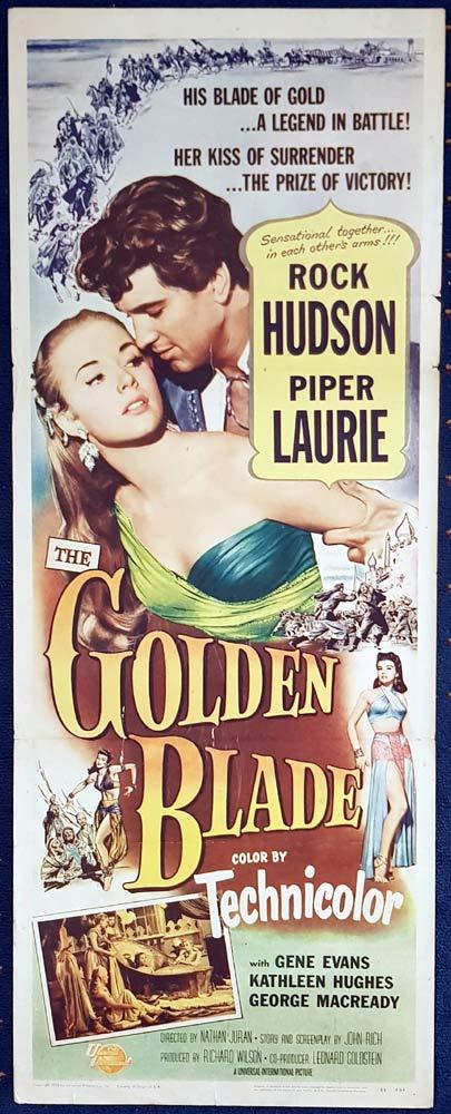 THE GOLDEN BLADE Movie Poster Rock Hudson US Insert