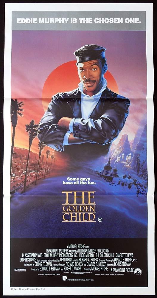 THE GOLDEN CHILD Original Daybill Movie poster Eddie Murphy J.L. Reate Pons Maar