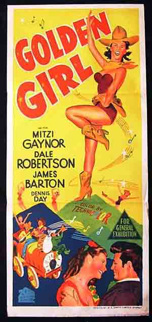 GOLDEN GIRL Original Daybill Movie poster Mitzi Gaynor