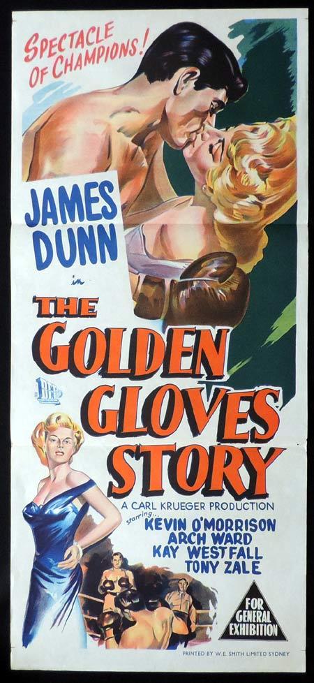 THE GOLDEN GLOVES STORY Original Daybill Movie Poster James Dunn Boxing