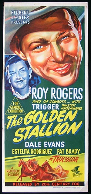 THE GOLDEN STALLION Daybill Movie poster 1949 Roy Rogers