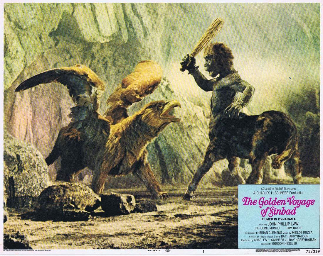THE GOLDEN VOYAGE OF SINBAD Original Lobby Card 1 Ray Harryhausen