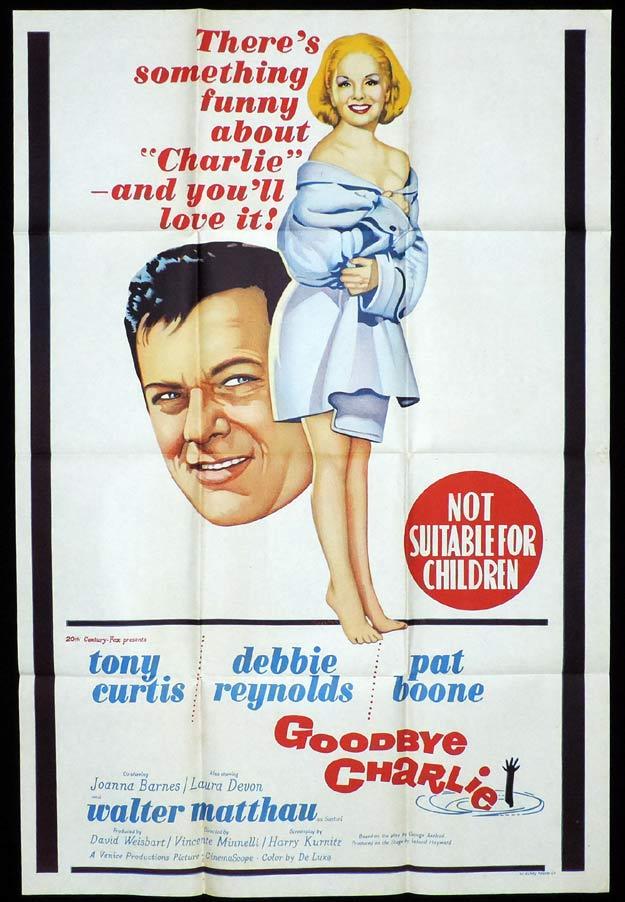 GOODBYE CHARLIE One Sheet Movie Poster Debbie Reynolds Tony Curtis