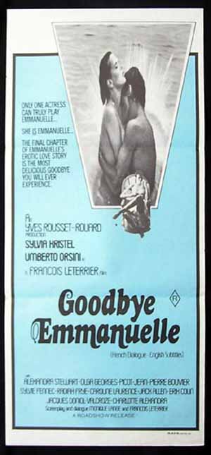 GOODBYE EMMANUELLE Original Daybill Movie Poster Sylvia Kristel Sexploitation
