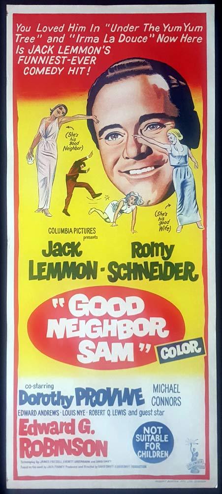GOOD NEIGHBOR SAM Original Daybill Movie Poster Jack Lemmon Romy Schneider