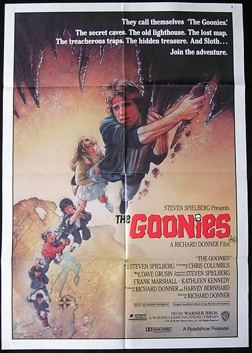 THE GOONIES Original Australian One sheet Movie poster Artist Drew Struzan art