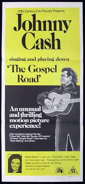 THE GOSPEL ROAD Original Daybill Movie poster Johnny Cash