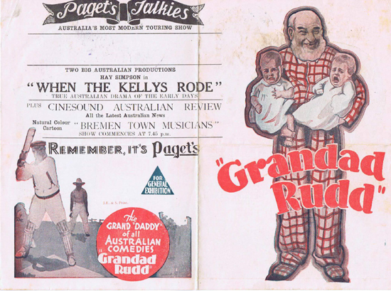 GRANDAD RUDD 1935 Dad and Dave Ken G. Hall RARE Movie Herald