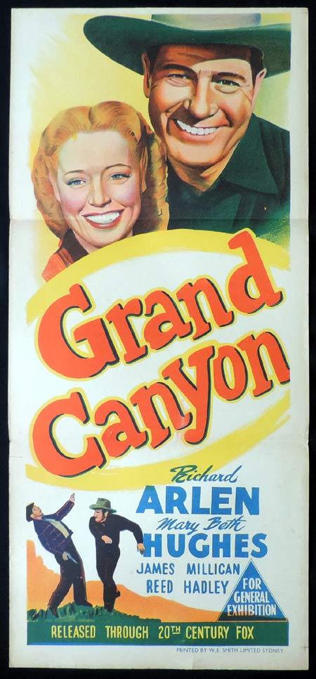 GRAND CANYON Original Daybill Movie Poster Richar Arlen