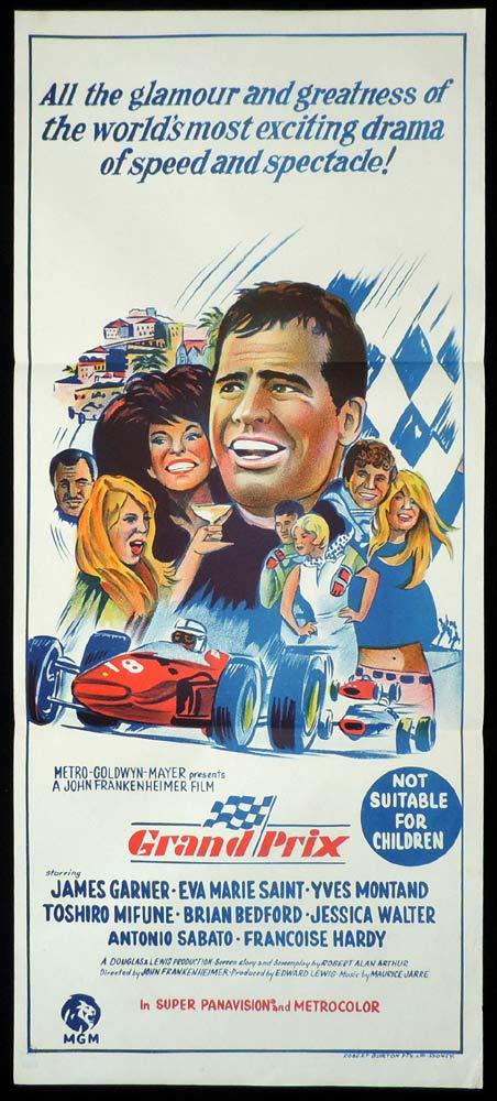 GRAND PRIX Original Daybill Movie Poster James Garner Motor Racing