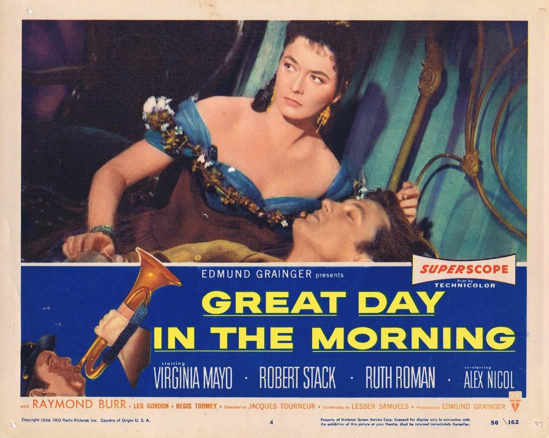 GREAT DAY IN THE MORNING Lobby Card Robert Stack Virginia Mayo Ruth Roman