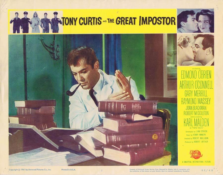 THE GREAT IMPOSTOR Lobby Card 2 Tony Curtis Edmond O’Brien Imposter