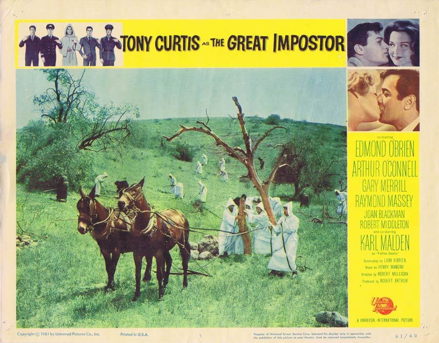 THE GREAT IMPOSTOR Lobby Card 5 Tony Curtis Edmond O’Brien Imposter