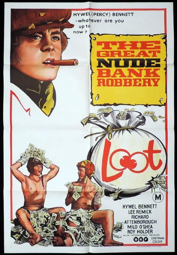 THE GREAT NUDE BANK ROBBERY One Sheet Movie Poster Hywell Bennett