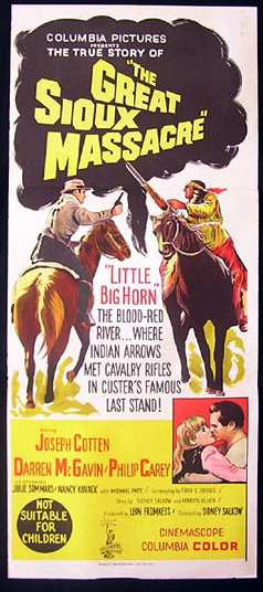 THE GREAT SIOUX MASSACRE Original Daybill Movie Poster Joseph Cotton Darren McGavin