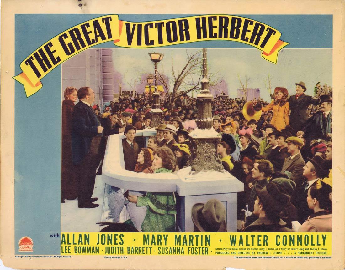 THE GREAT VICTOR HERBERT Lobby Card Allan Jones Mary Martin Walter Connolly
