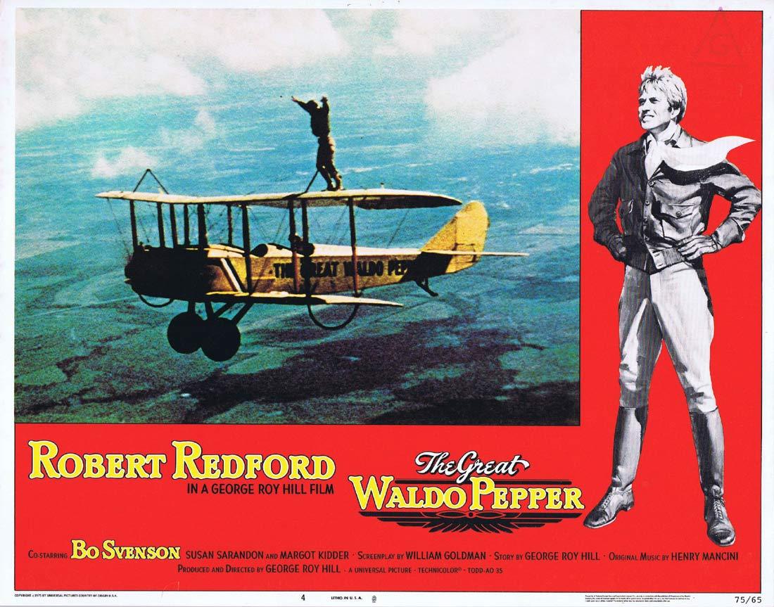 THE GREAT WALDO PEPPER Lobby Card 4 Robert Redford Bo Svenson