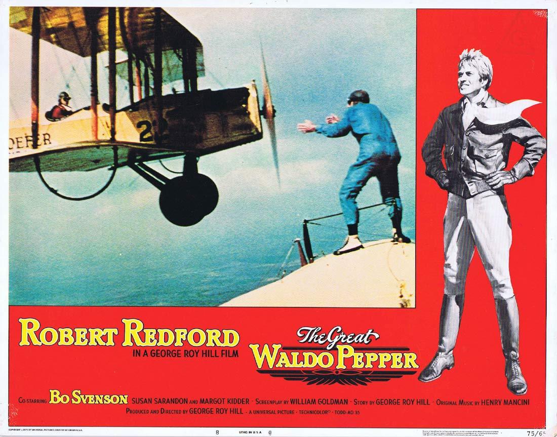 THE GREAT WALDO PEPPER Lobby Card 8 Robert Redford Bo Svenson