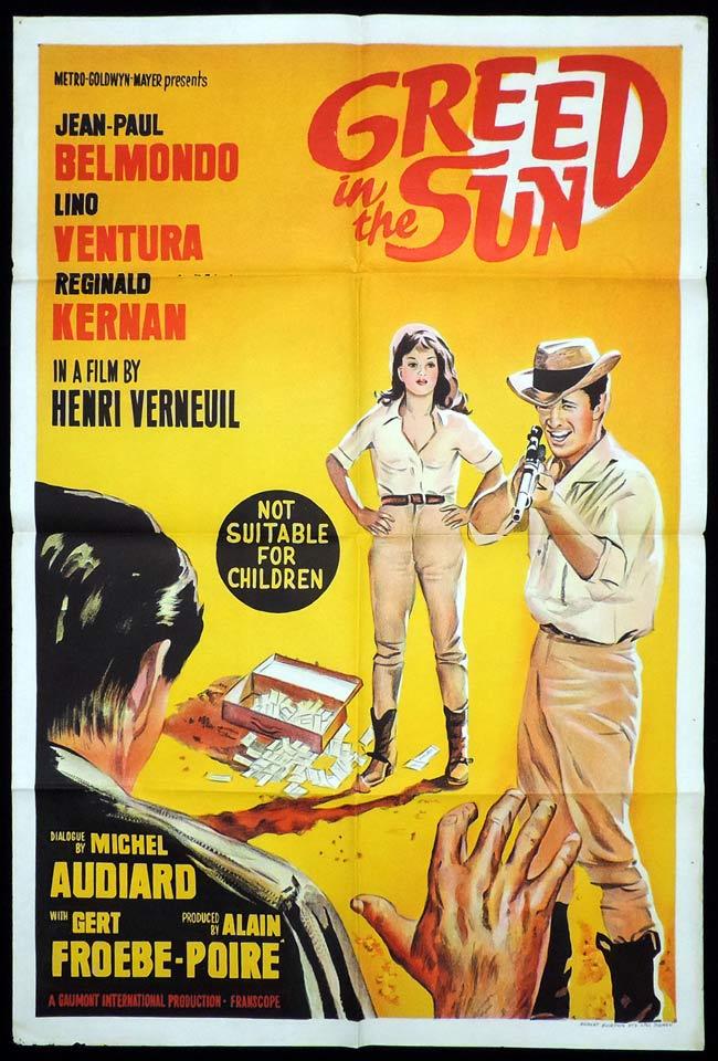 GREED IN THE SUN One Sheet Movie Poster Lino Ventura