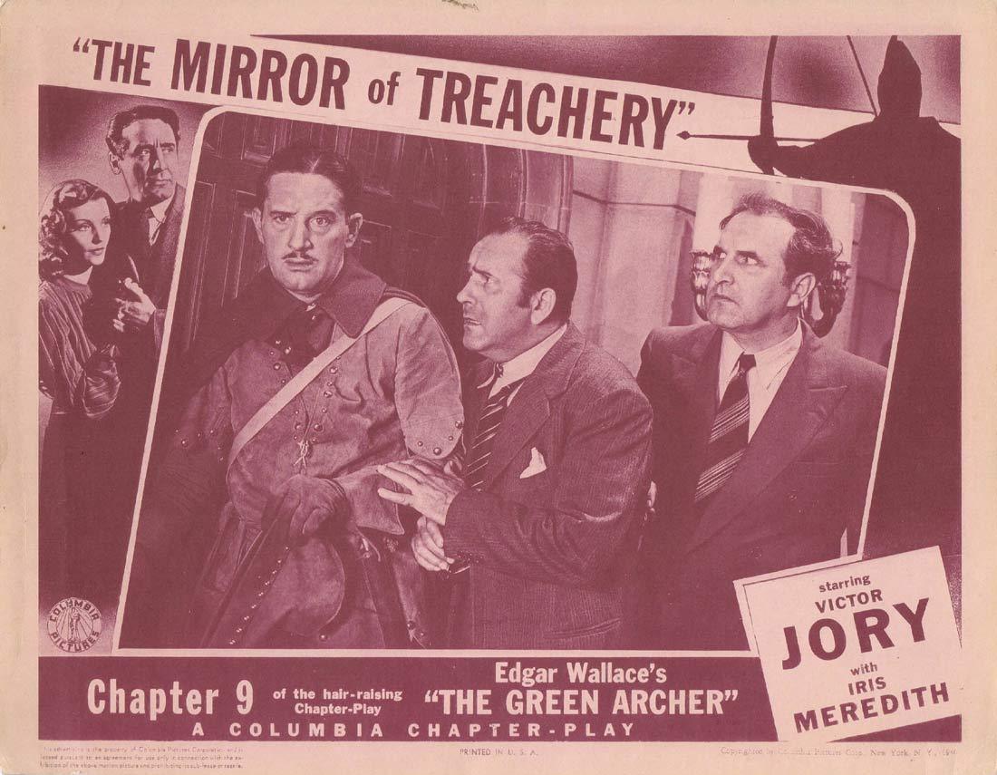 THE GREEN ARCHER Original Lobby Card Chapter 9 Columbia Serial Victor Jory