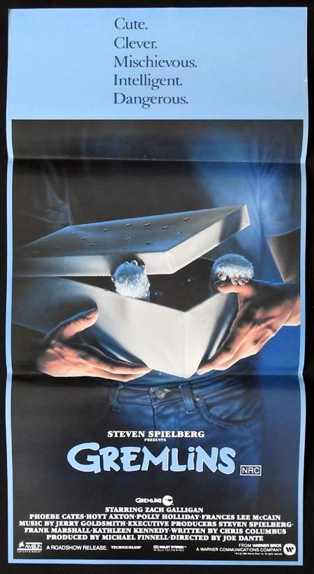 GREMLINS Original Daybill Movie Poster Zach Galligan Joe Dante