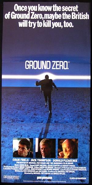 GROUND ZERO Daybill Movie Poster Colin Friels Jack Thompson Rare Australian Film