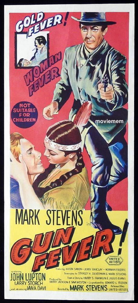 GUN FEVER Original Daybill Movie Poster Mark Stevens John Lupton