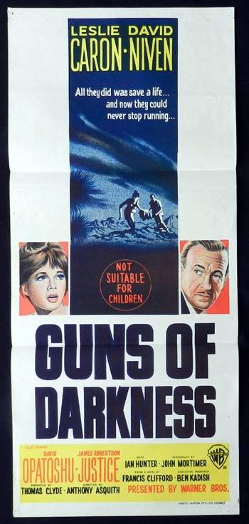 GUNS OF DARKNESS Original Daybill Movie Poster David Niven