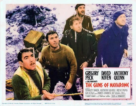 GUNS OF NAVARONE 1966r Gregory Peck Lobby Card 6