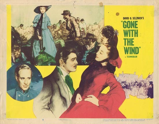 GONE WITH THE WIND Lobby Card 7 1954r Clark Gable Vivien Leigh