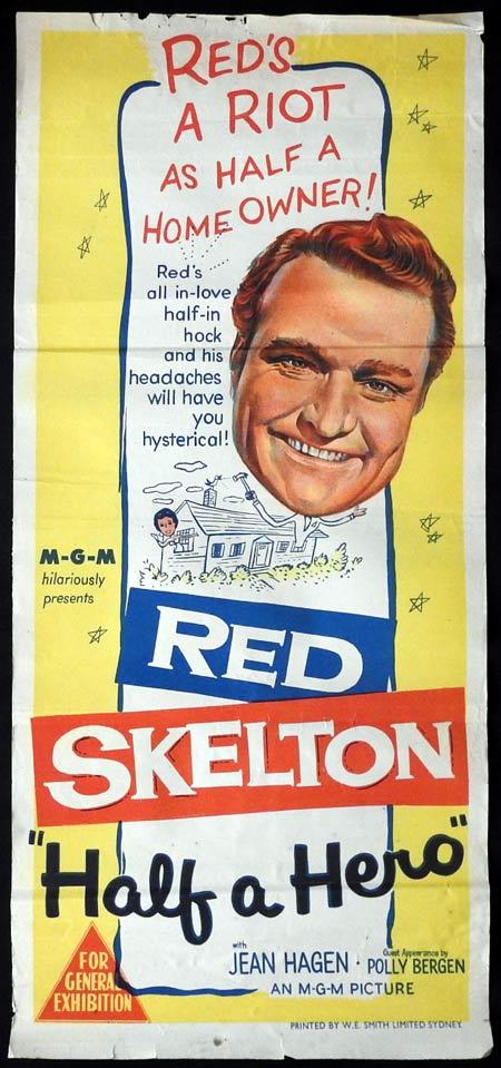 HALF A HERO Daybill Movie Poster Red Skelton Jean Hagen