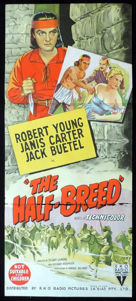 THE HALF BREED Original Daybill Movie Poster RKO Robert Young