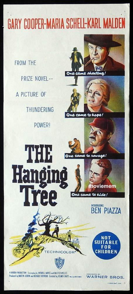 THE HANGING TREE Original Daybill Movie Poster Gary Cooper Maria Schell