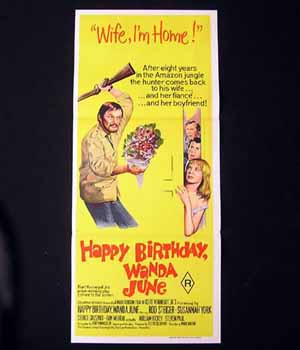 HAPPY BIRTHDAY WANDA JUNE 1971 Rod Steiger Susannah York Daybill Movie poster