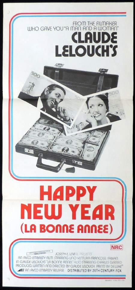 HAPPY NEW YEAR Original Daybill Movie Poster Claude Lelouch Lino Ventura