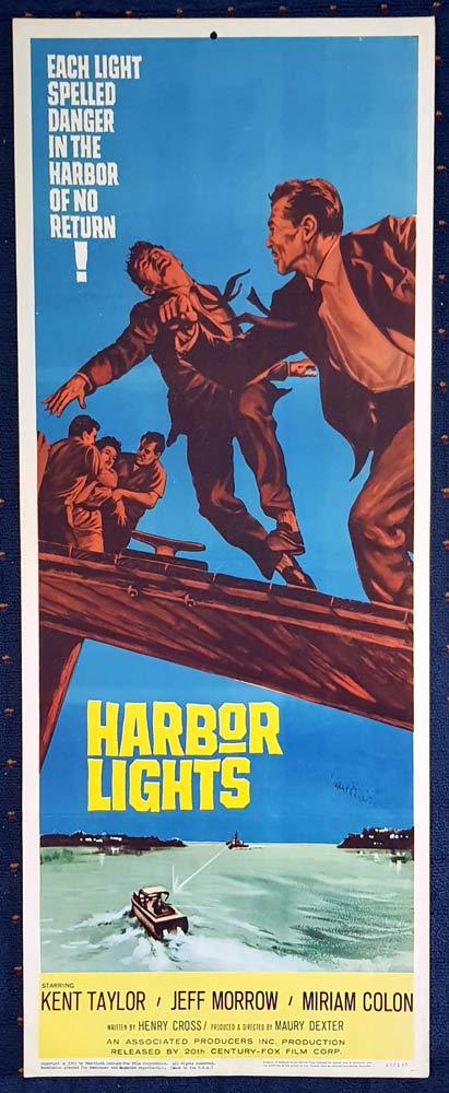 HARBOR LIGHTS Original US Insert Movie Poster Film Noir Kent Taylor Miriam Colon Jeff Morrow