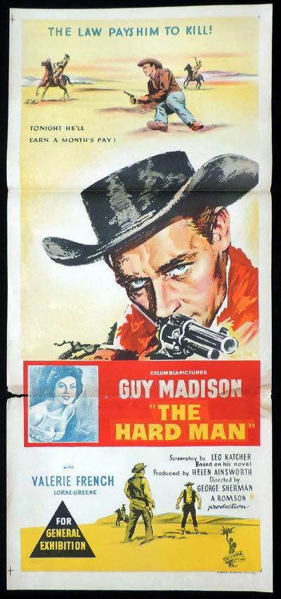 THE HARD MAN Daybill Movie Poster Guy Madison Western