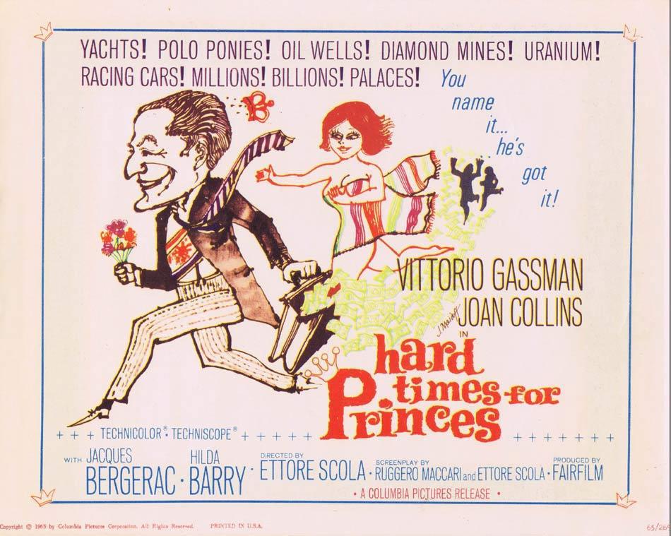 HARD TIME FOR PRINCES Title Lobby Card Joan Collins Vittorio Gassman