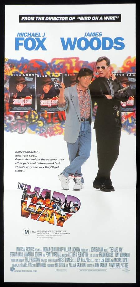 THE HARD WAY Original Daybill Movie Poster Michael J.Fox James Woods