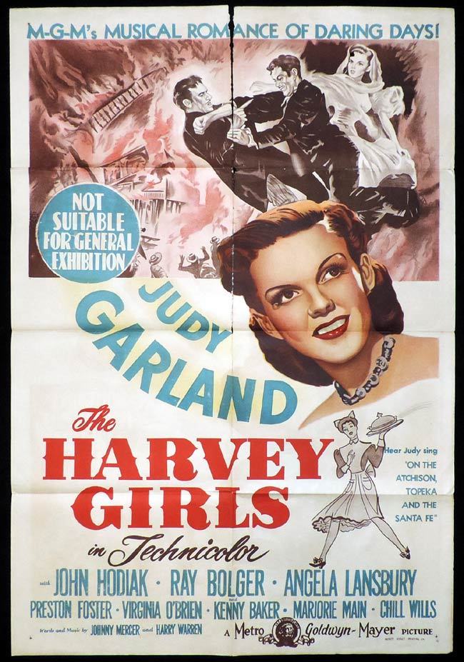 THE HARVEY GIRLS One Sheet Movie Poster Judy Garland