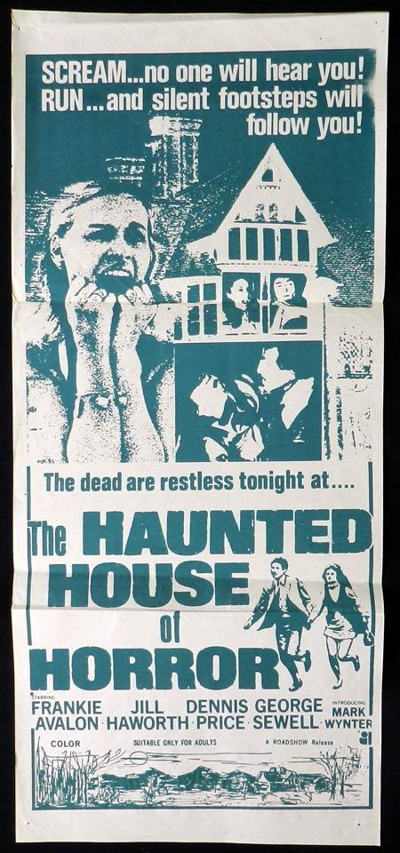 HAUNTED HOUSE OF HORROR Original daybill Movie Poster Frankie Avalon