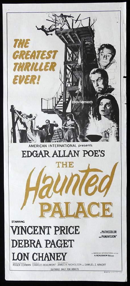 THE HAUNTED PALACE Original Daybill Movie Poster Roger Corman Vincent Price