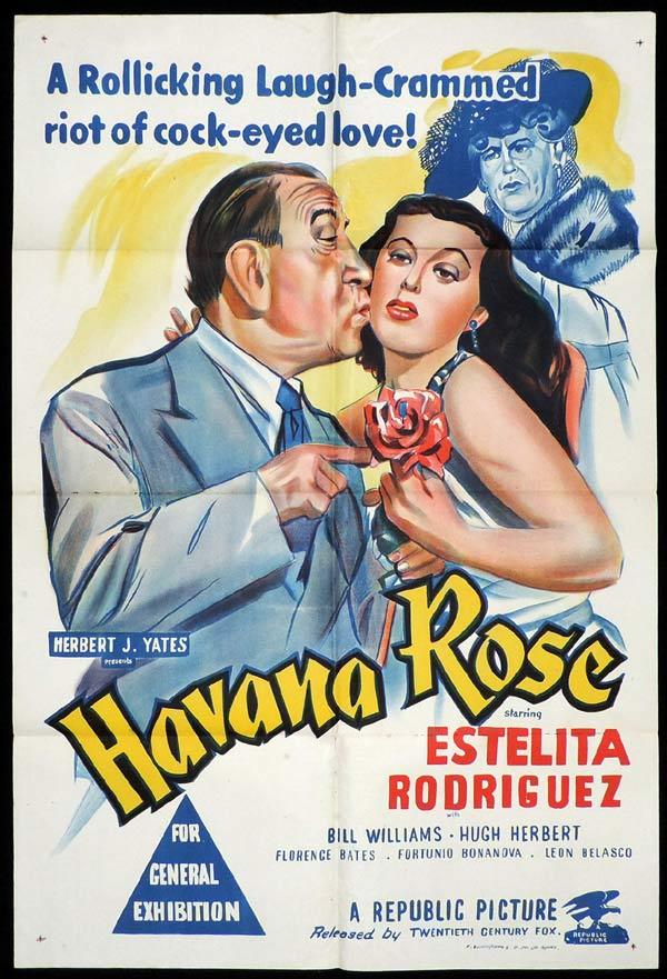 HAVANA ROSE One Sheet Movie Poster Estelita Rodriguez Hugh Herbert