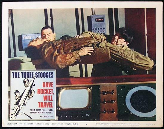 THREE STOOGES HAVE ROCKET WILL TRAVEL 1959 3 Stooges Lobby card 8