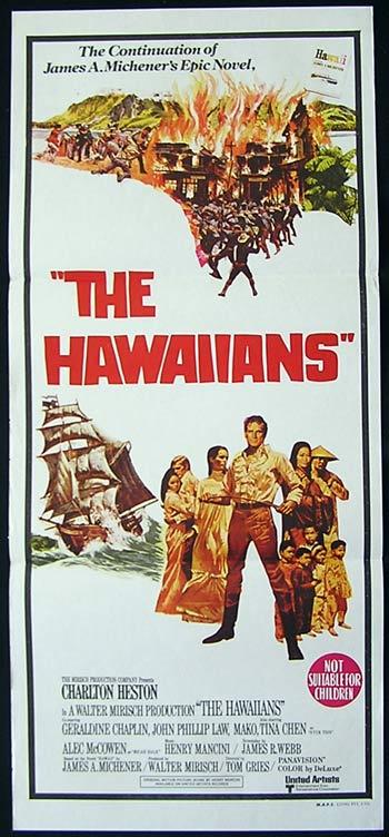 THE HAWAIIANS Original Daybill Movie Poster Charlton Heston