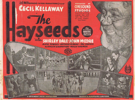 HAYSEEDS 1933 Cecil Kellaway RARE Australian Cinema Movie Herald