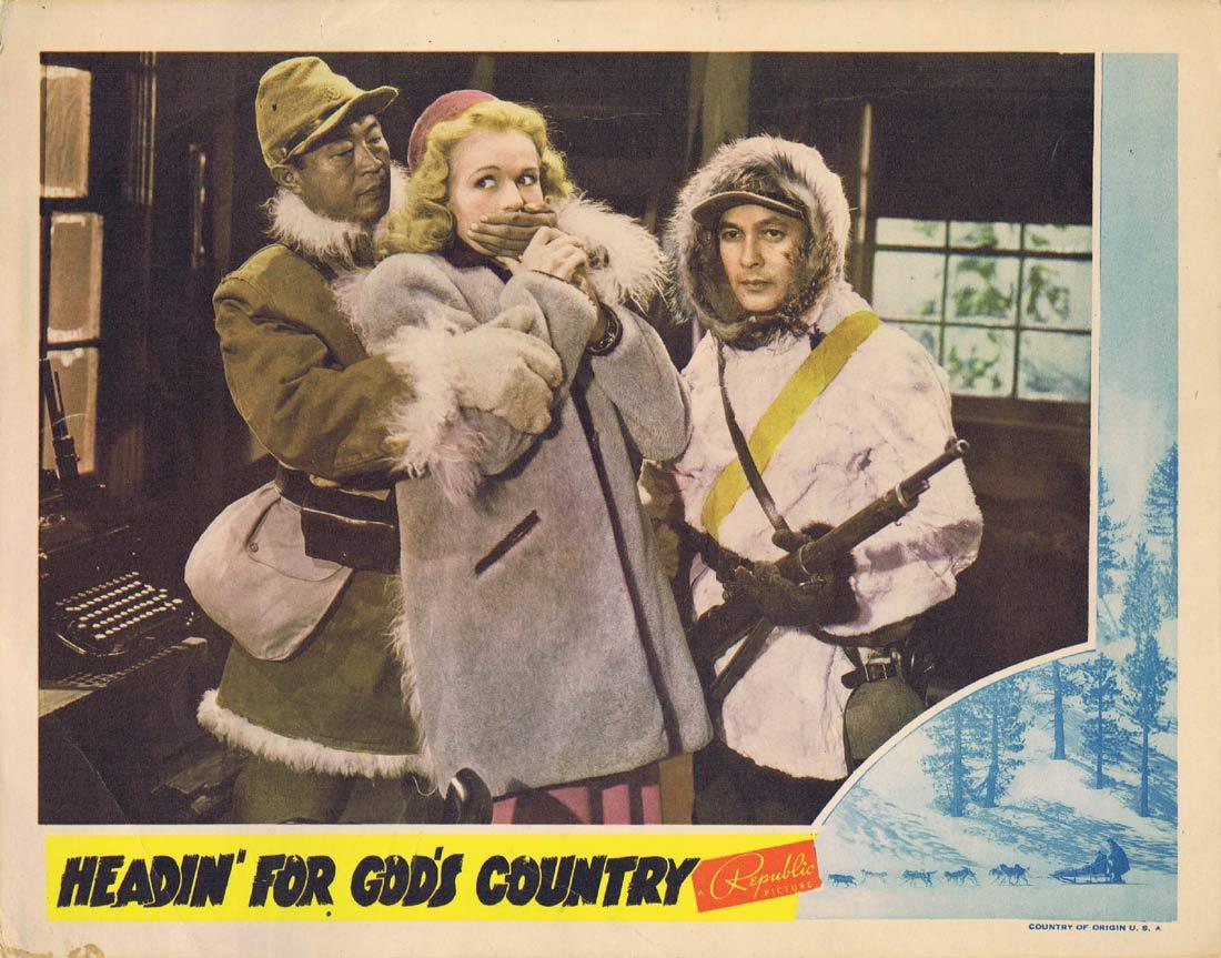 HEADIN for GODS COUNTRY Lobby Card William Lundigan Virginia Dale