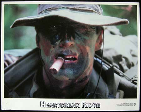 HEARTBREAK RIDGE ’86-Clint Eastwood ORIGINAL US Lobby card