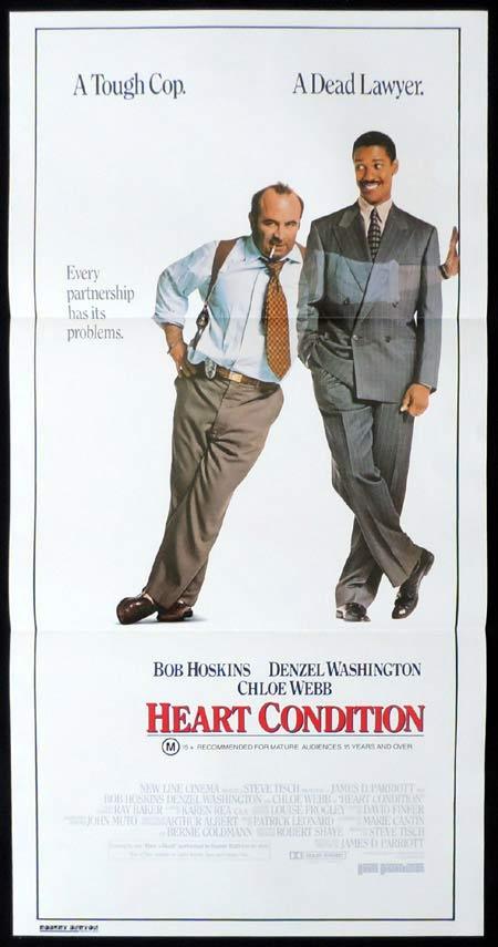HEART CONDITION Original Daybill Movie Poster Denzel Washington Bob Hoskins